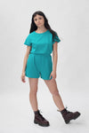 Combishort Femme Tee-short Vert Emeraude - La Totale