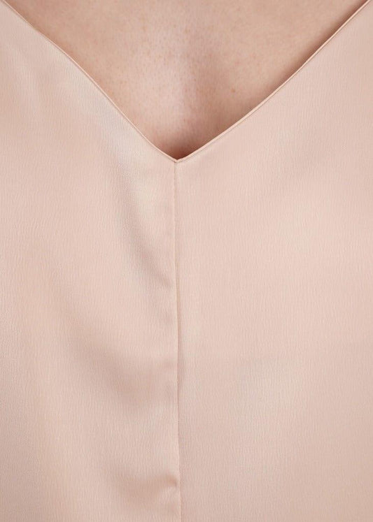 Combinaison pyjama femme Jama satin rose poudrée